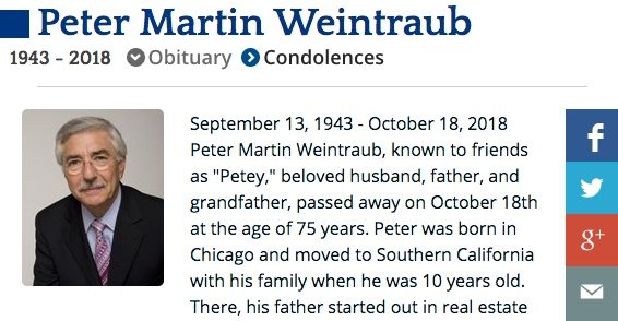 Petey’s Los Angeles Times Obituary